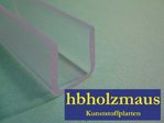 Acrylglas U - Klemm - Profil  Farblos - Maße 13 x 8 x 6 x 1,4 mm