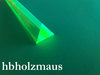 Acrylglas Dreikantstab Fluorescent, Grün 25 x 25 x 25 mm